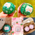 Sweet Piggy Pineapple Bun Set (Green+Pink)