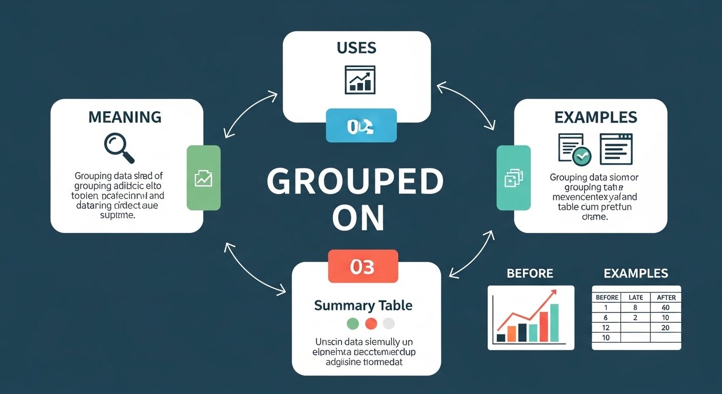 Grouped On: Meaning, Uses, and Examples in Data Organization