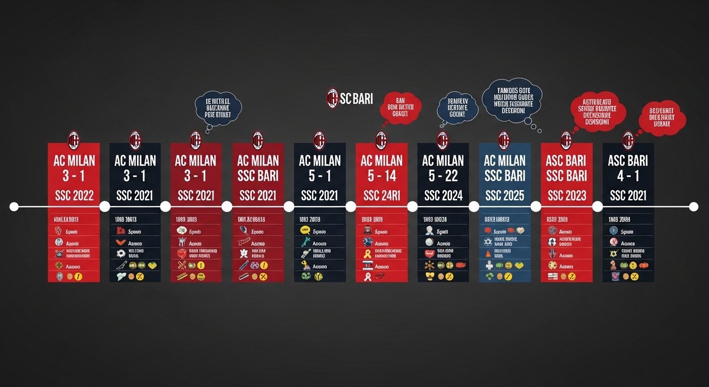 AC Milan vs SSC Bari Timeline